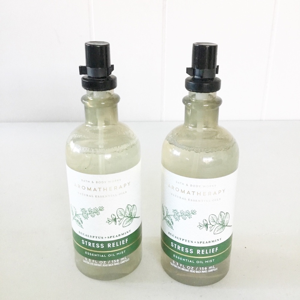 Lot 2 Aromatherapy Eucalyptus + Spearmint Essential Oil Mist Bath & Body Works